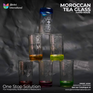 MOROCCAN MULTICOLOR TEA GLASSES WITH SILVER DESIGN HANDMADE AED 170