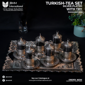 SILVER TURKISH COFFEE SET FOR 6 PERSONS AED455